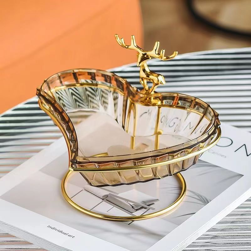 Đĩa Đựng Trái Cây/ Bánh Kẹo Bằng Nhựa Khung Sắt Nghệ Thuật Thời Trang Cao Cấp Có Thể Tháo Rời Phong Cách Mới Sang Trọng Sáng Tạo Cho Phòng Khách/Quán Cà Phê