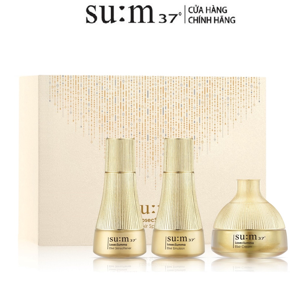 Bộ sản phẩm cân bằng, cấp ẩm và tái sinh da Su:m37 LosecSumma Elixir Gimmick