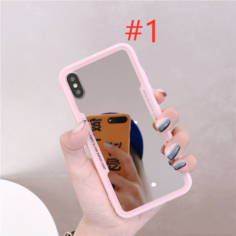 Women's Fashion 2in1 Mirror Casing Silicone CASE iPhone 11 12 Pro Max iPhone 6 6S 7 8 Plus XR XS Max Cover
