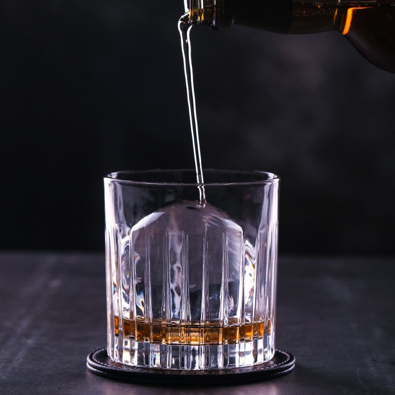 Whisky Glass - Ly Rock Cạnh Sọc- Ly Thủy Tinh