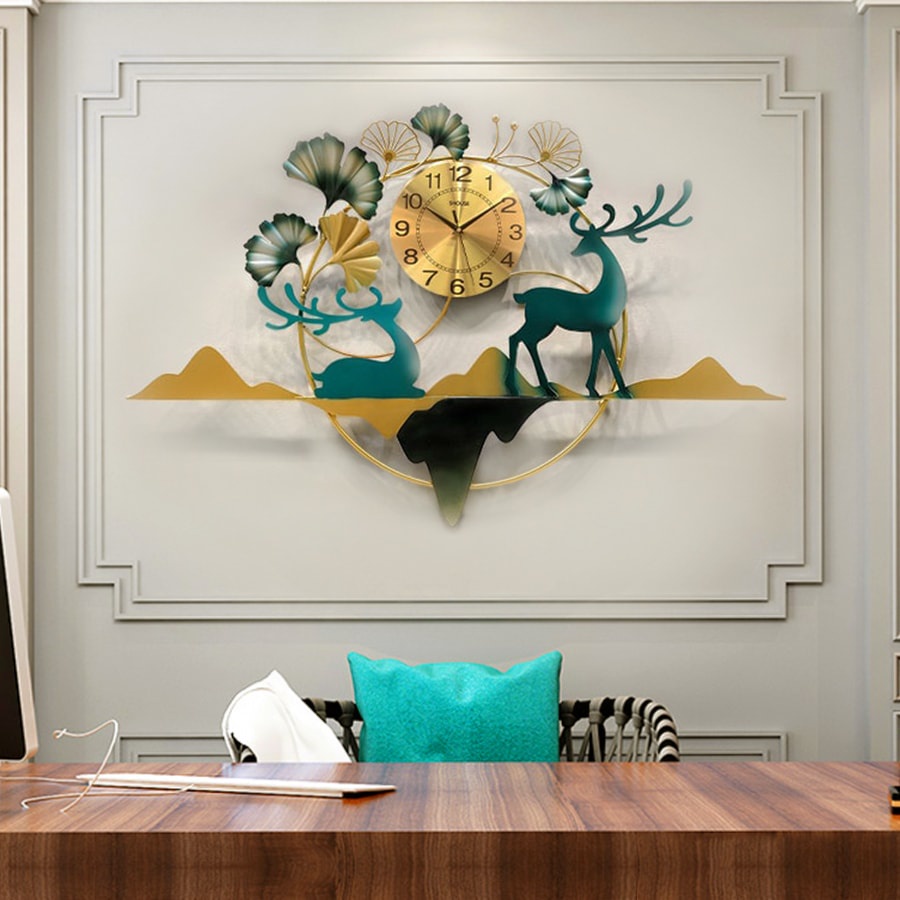 Đồng Hồ Treo Tường kim trôi Shouse DC622 decor đẹp hiện đại trang trí nghệ thuật phòng khách cỡ lớn