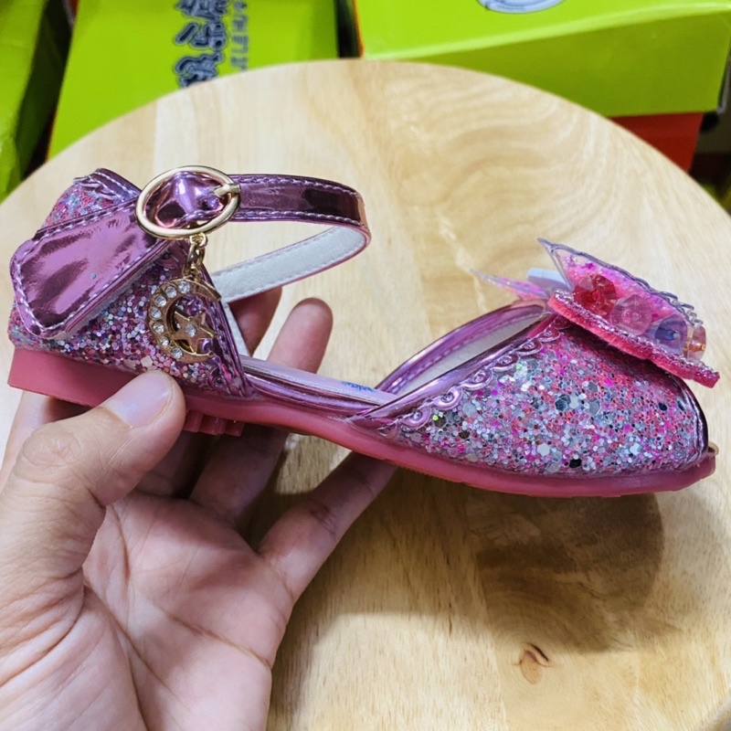 Giày công chúa elsa cho bé gái 2-10 tuổi kiểu dáng sandal đi học, đi chơi