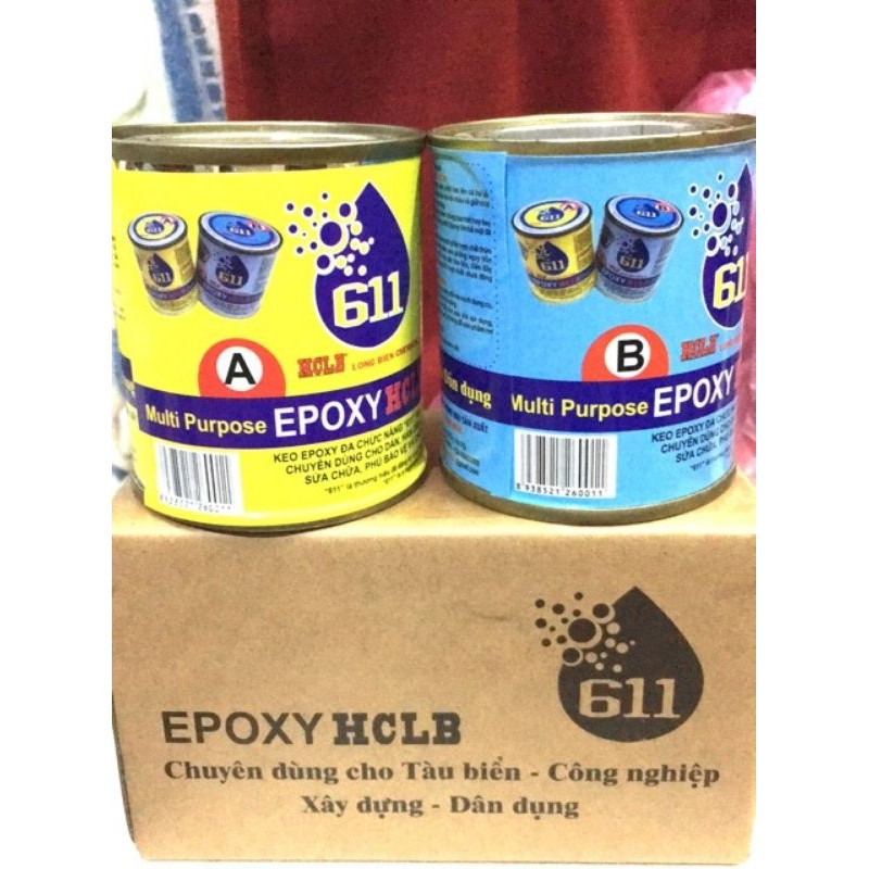 Keo epoxy ab 611, keo ab 2 thành phần , keo dán siêu dính đa năng