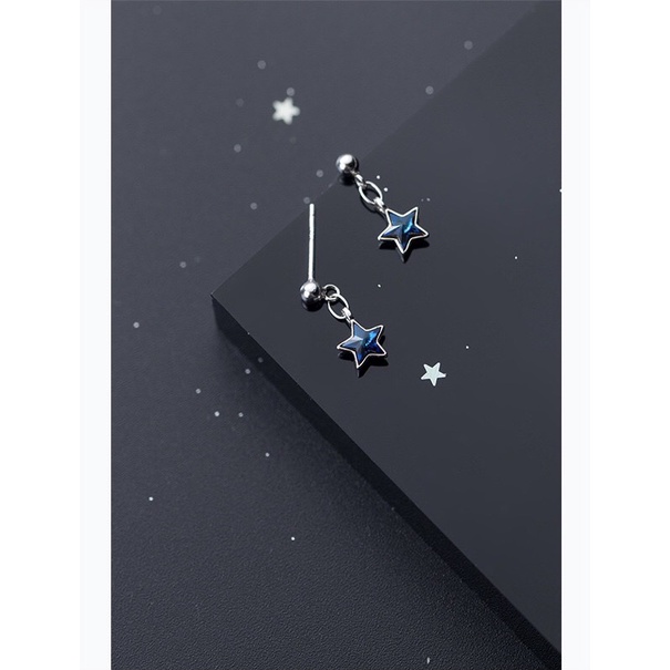 Bông Tai Nữ Bạc 925 Cao Cấp ERASHOP 074009 - Sao Xanh Nhỏ Gọn, Đơn Giản, Đeo Hằng Ngày, Đi Chơi, Siêu Rẻ Đẹp