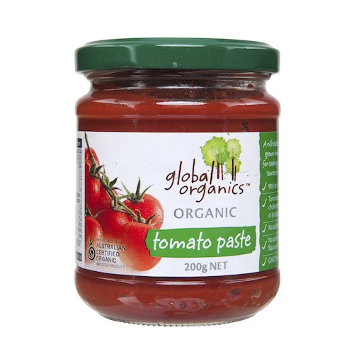 Sốt Cà Chua Xay Hữu Cơ Nguyên Chất Global Organics - ORGANIC Tomato Paste - Hủ 200g