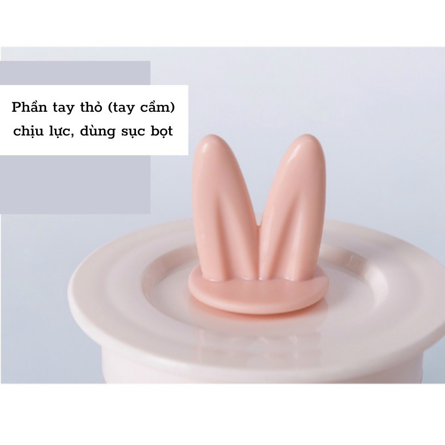 Cốc Tạo Bọt Tai Thỏ Cao Cấp - Tạo Bọt Sữa Rửa Mặt Êm Dịu Da Molangshop (tuyển sỉ).