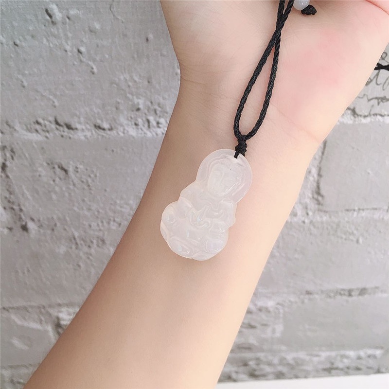 [Hàng Mới] Dây Chuyền Mặt Đá Mã Não Trắng Cho Cặp Đôi