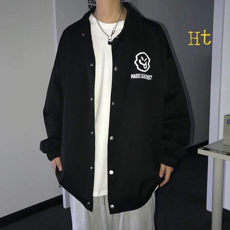 Áo gió cúc bấm Street mặt cười 5d HTH1120 | BigBuy360 - bigbuy360.vn