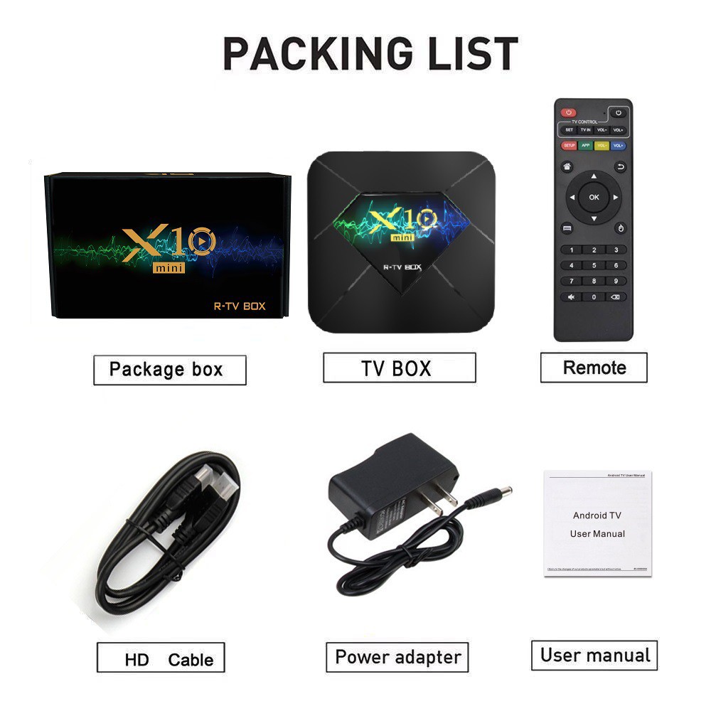 Tv Box X10 Tivi Box Android 10 Allwinner H313 2g / 16g Wifi