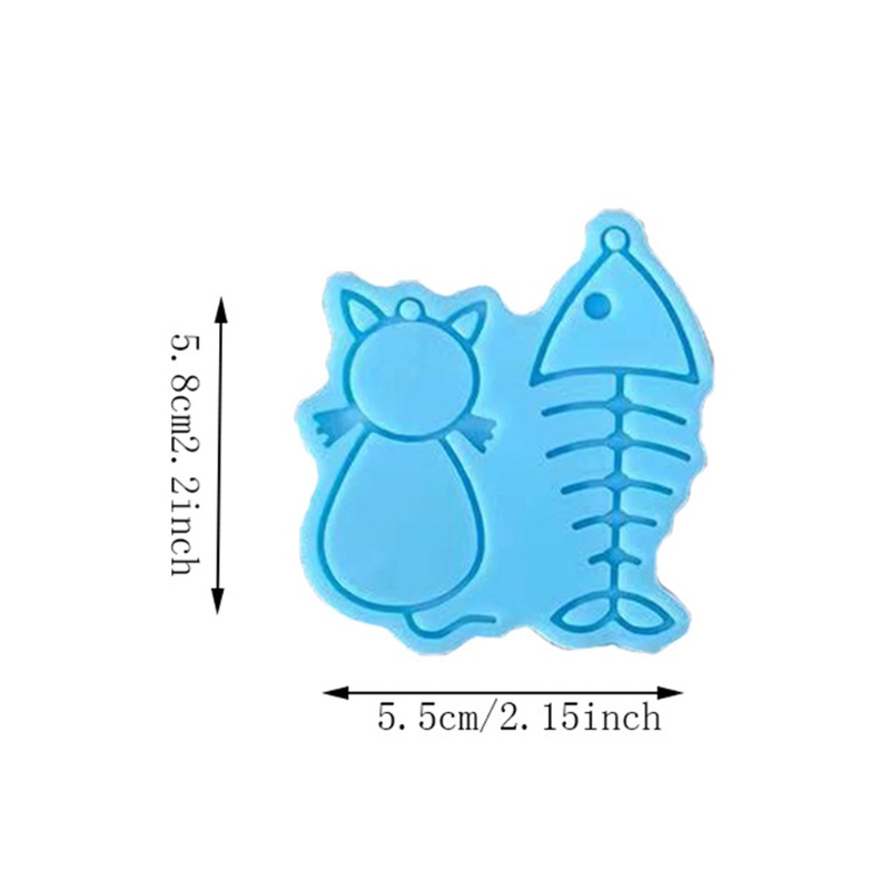 Khuôn Silicone Hình Thỏ / Mèo / Cá Làm Bông Tai