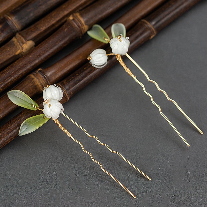 Trâm Cài Tóc Handmade Hình Hoa Lily Phong Cách Cổ Điển Cho Nữ