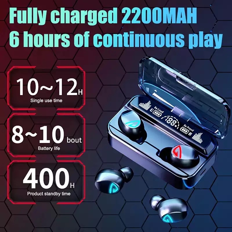 Tai nghe bluetooth gaming S10 Pro cao cấp, cảm ứng, hỗ trợ đàm thoại, nghe nhạc, kiêm sạc dự phòng 2200mAh