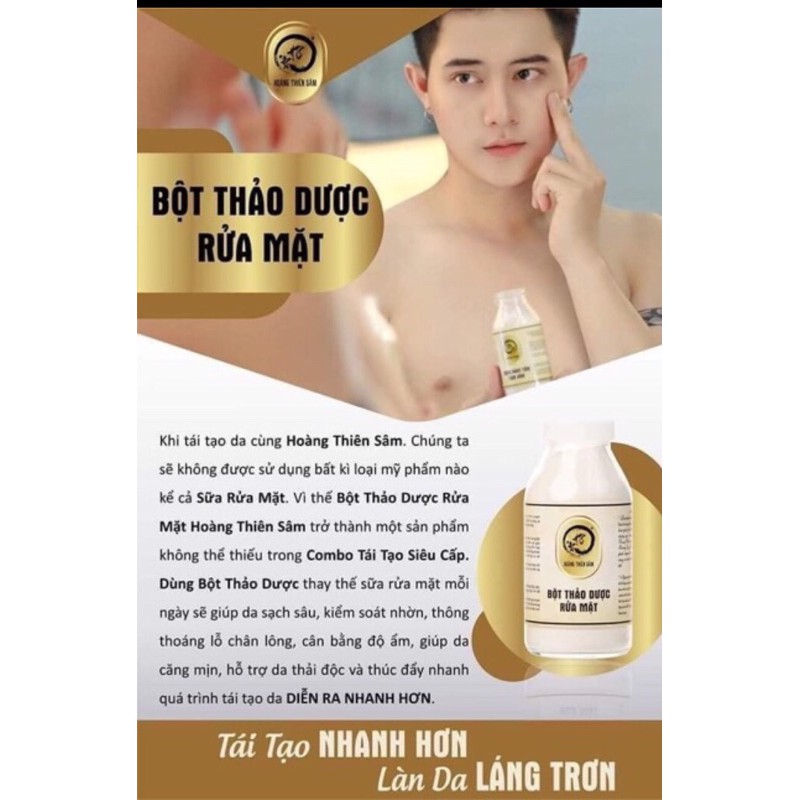 Bột Rửa Mặt Thảo Dược Hoàng Thiên Sâm 100gr