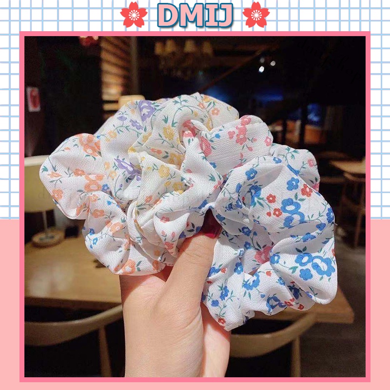 Cột tóc vải scrunchies nhiều màu dây buộc tóc scrunchies hoa nhí hàn quốc