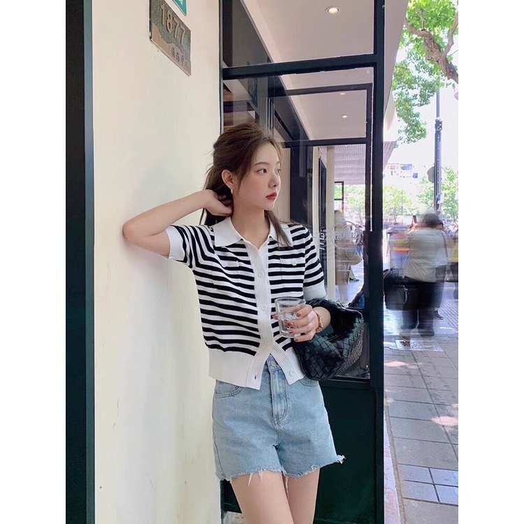Min's Shoes - Áo len mongtoghi cộc tay phong cách Hàn Quốc Áo 407