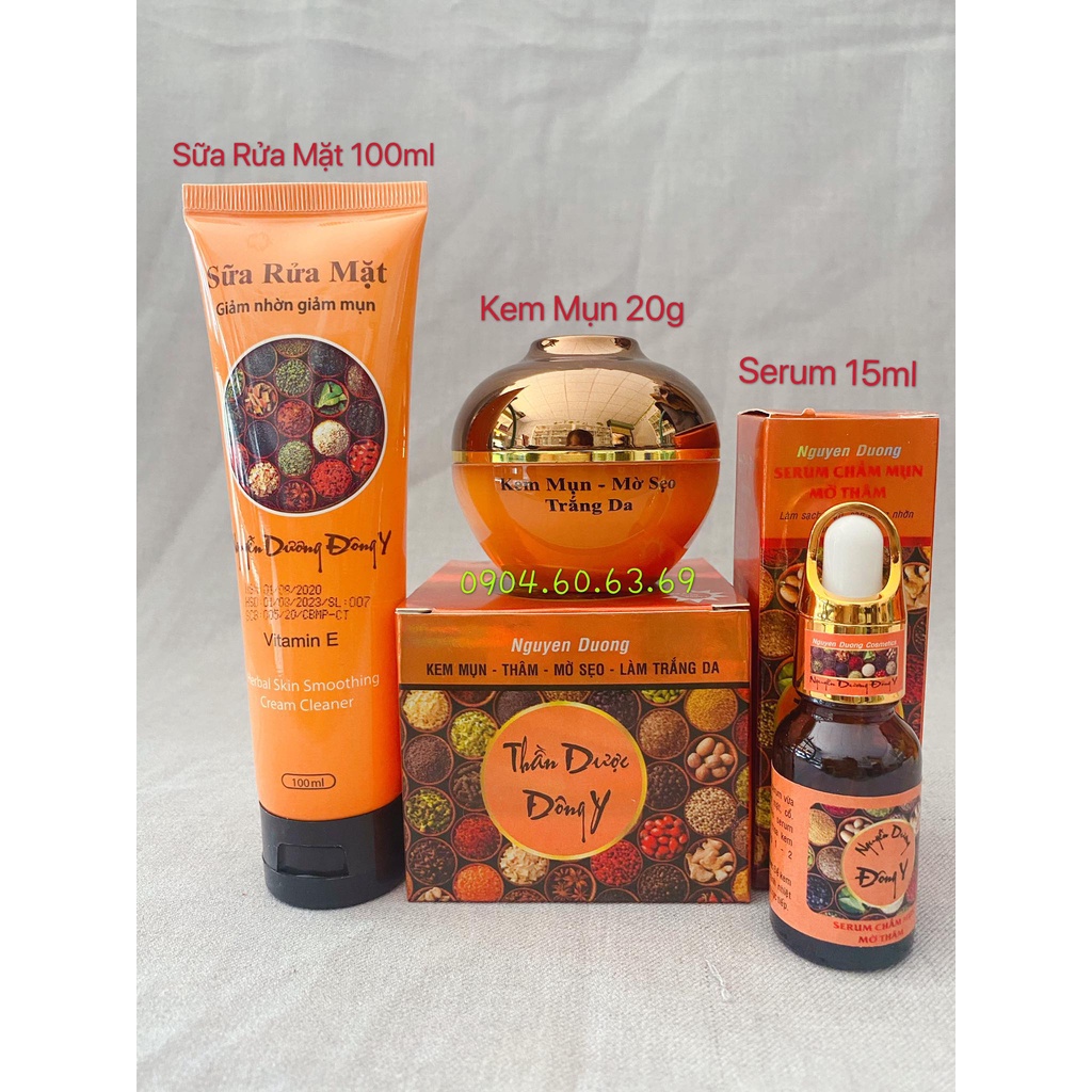 Combo Kem NGUYỄN DƯƠNG ĐÔNG Y 20g 3in1 Mụn Mờ Thâm Trắng Da