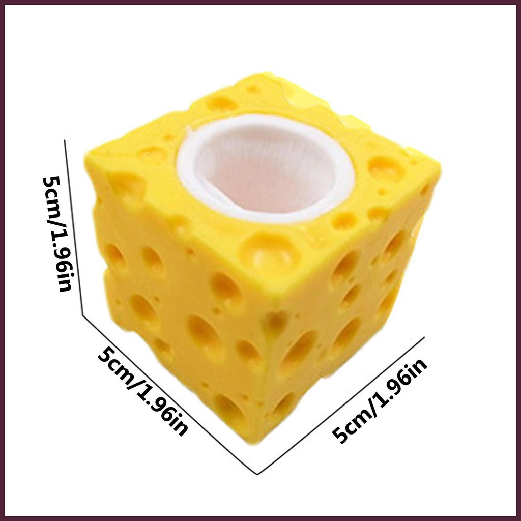 Đồ Chơi Bóp Mềm Mại Hình Chú Chuột Phô Mai Vui Nhộn Cho Bé Và Người Lớn