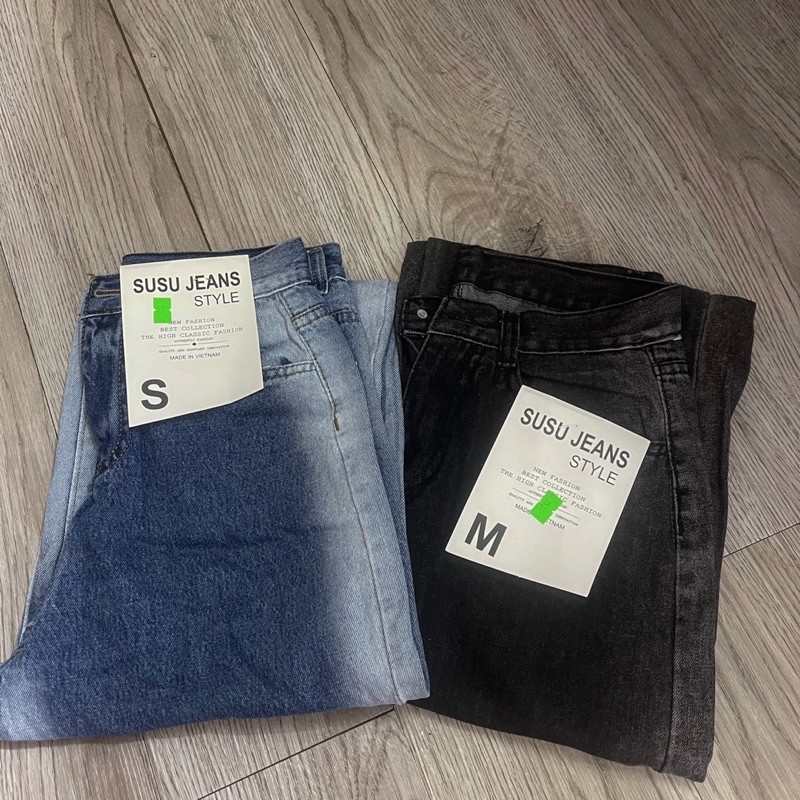QUẦN JEAN SỌC SÁNG CẠP CAO khách note size
