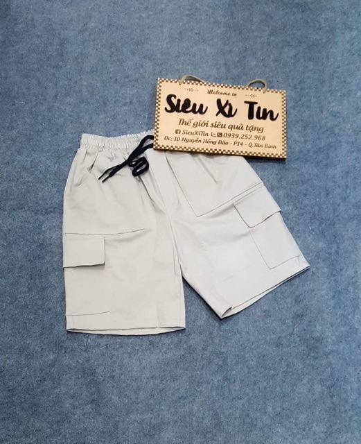Quần short túi hộp, short kaki túi hộp