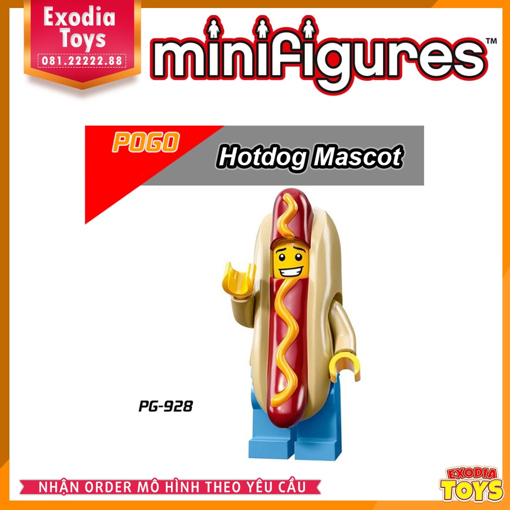 Xếp hình Minifigure hoá trang linh vật ngộ nghĩnh - Đồ Chơi Lắp Ghép Sáng Tạo - POGO 928-962