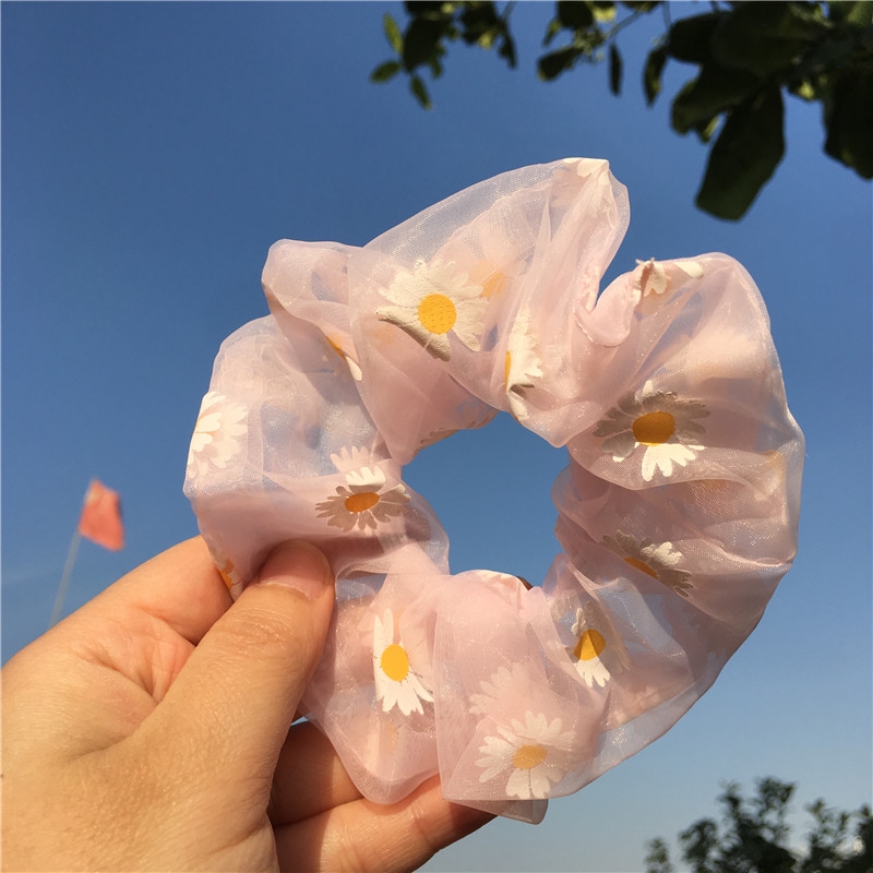 [Mã FASHIONCB231 hoàn tối đa 30K xu đơn 99K] INS Cúc Scrunchies Dây Buộc Tóc Hoa | WebRaoVat - webraovat.net.vn