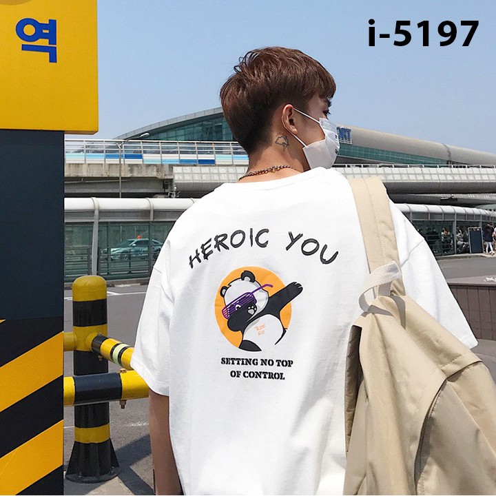 [FREESHIP đờn từ 50k] Áo Thun Nam Tay Lỡ UNISEX Cotton dày mịn in Con Gấu HEROIC YOU TDTTL_I5197 | BigBuy360 - bigbuy360.vn