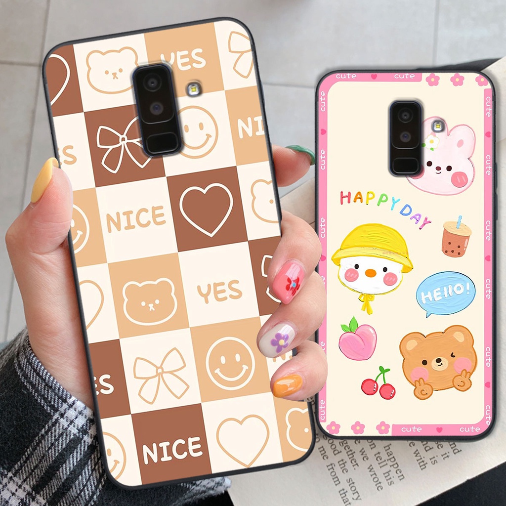 Ốp lưng Samsung A8 PLUS happy day, gấu bear dễ thương - BỀN - ĐẸP -BAO GIÁ TOÀN THỊ TRƯỜNG