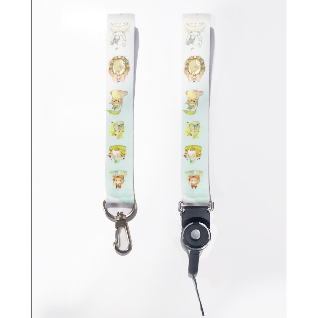 dây strap totoro STI14 hoạt hình dây treo thẻ name tag ngắn cute dễ thương 15cm