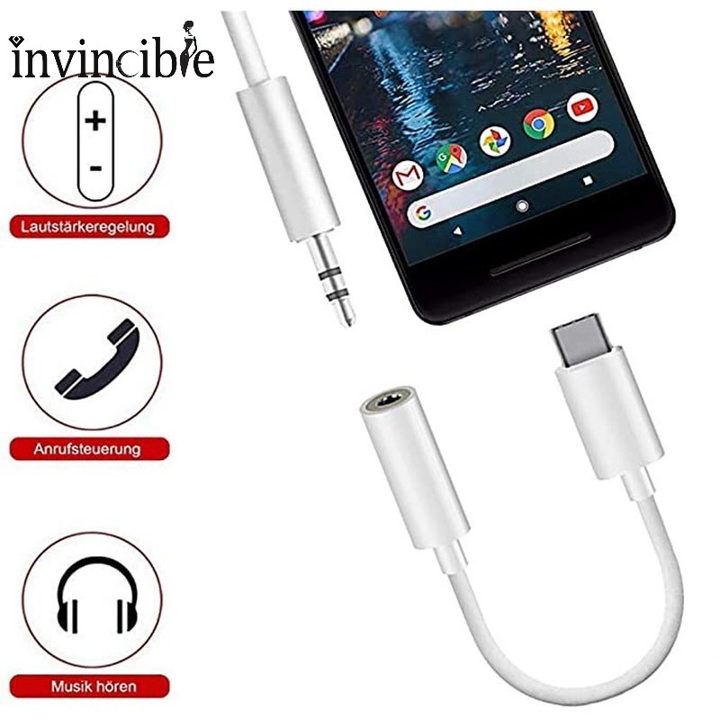 Dây Cáp Chuyển Đổi Tai Nghe 3.5mm Loại C Cho Điện Thoại Android