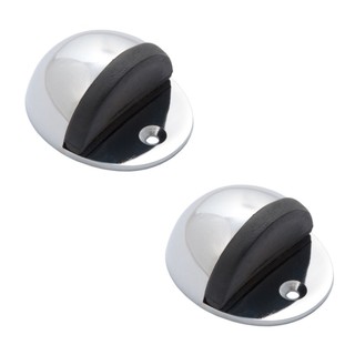 Hít chặn cửa BÁN NGUYỆT kèm ốc vít và miếng dán 3M, chặn cửa inox bền chắc chống va đập cửa - MÀU BẠC