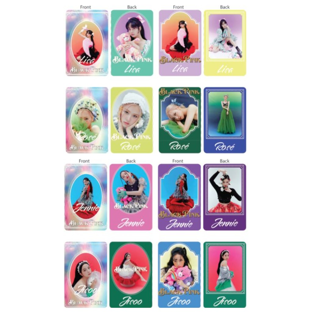 Set 8 card thẻ nhựa BLACKPINK - SSG2021 in 2 mặt bo góc