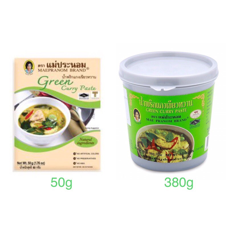 Gia vị cà ri xanh Thái Lan Mae Pranom 50g hoặc 380g