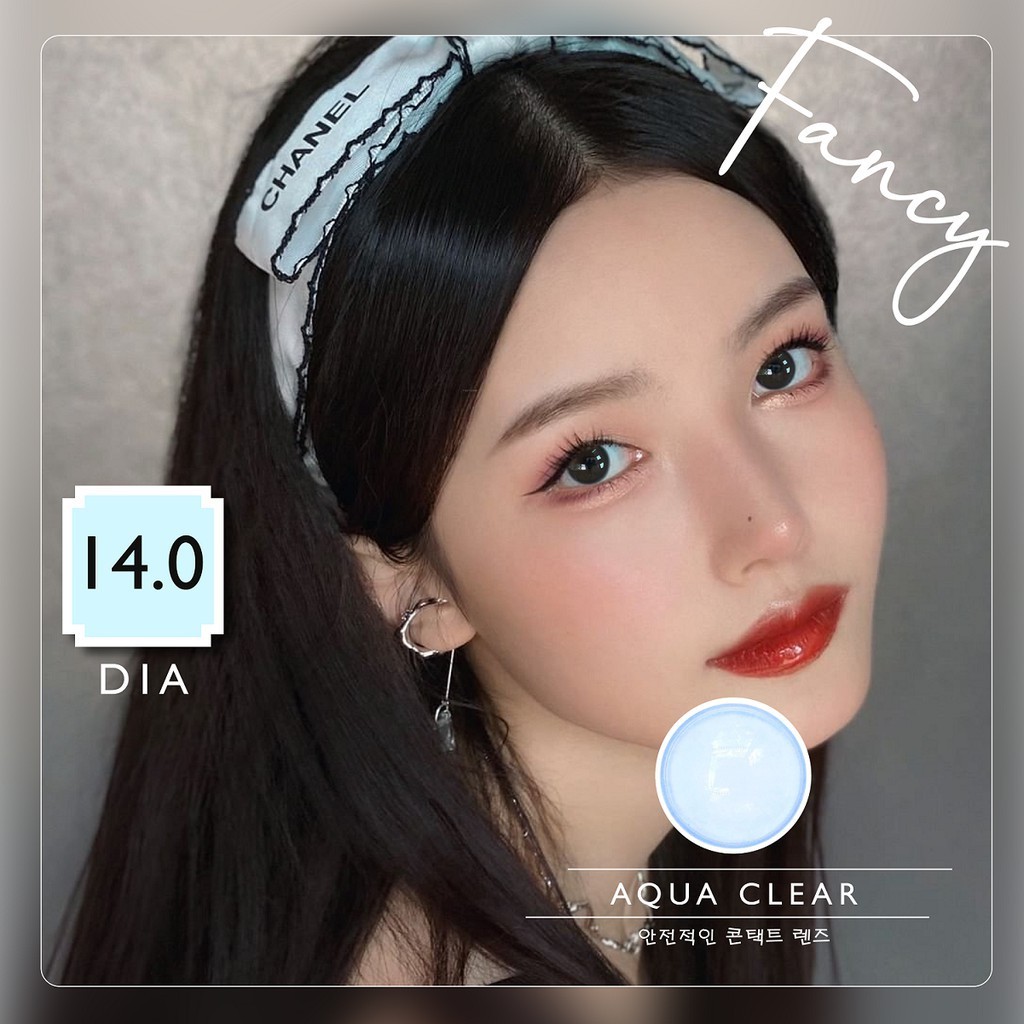 Lens Trong Suốt Cận Aqua Clear Thúy Lens - Kính Áp Tròng Trong Suốt 6 Tháng Đeo Hàng Ngày Thúy Lens