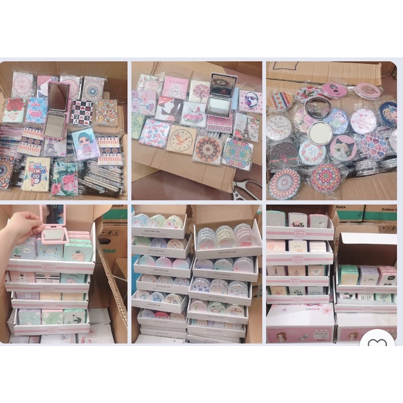 Sỉ 12 gương mini 2 mặt