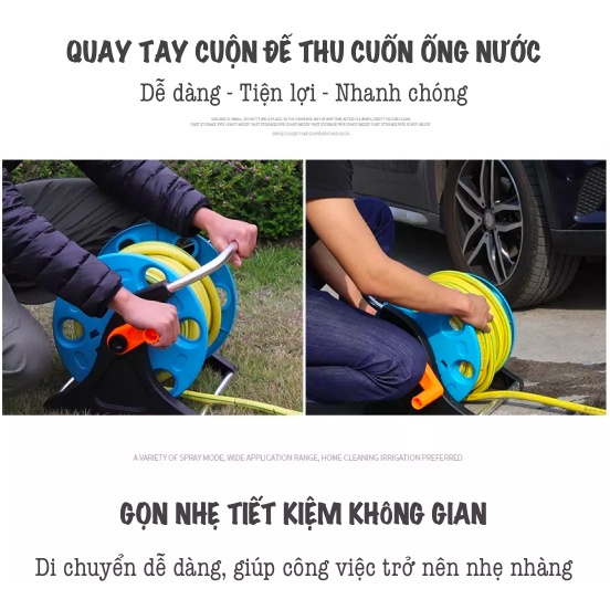 Khung rulo cuộn ống dẫn nước LionKing KR503. Tặng 1 khớp nối và 1,5m ống cấp nguồn nước