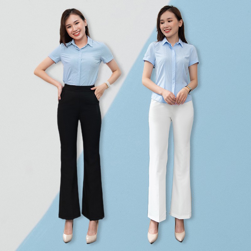 Quần Tây Nữ ống loe , Quần Tây Nữ lưng cao, khóa sườn - MSQ 71