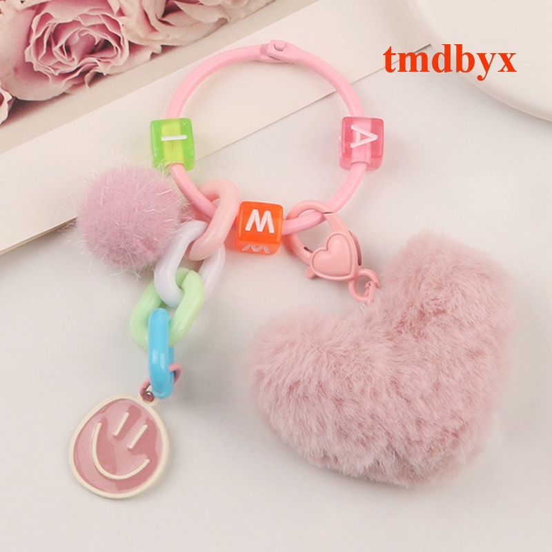 Tmdbyx Móc Khóa Bông Họa Tiết Da Báo Trái Tim Thời Trang Mùa Đông Dành Cho Nữ