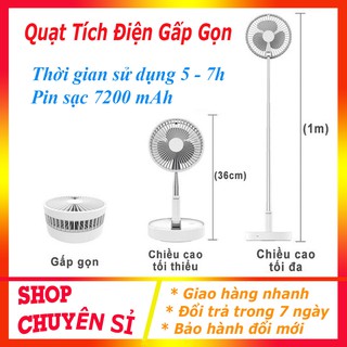 Quạt tích điện di động 3 kiểu dáng thông minh để bàn, Quạt gấp gọn mini đa năng