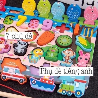 Bộ đồ chơi câu cá gỗ-thông minh