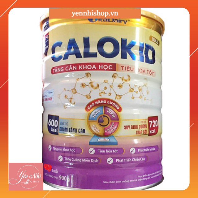 [NHẬP MÃ MUỖNG ĐỔI QUÀ] SỮA BỘT CALOKID GOLD LON 900G DATE MỚI 2024