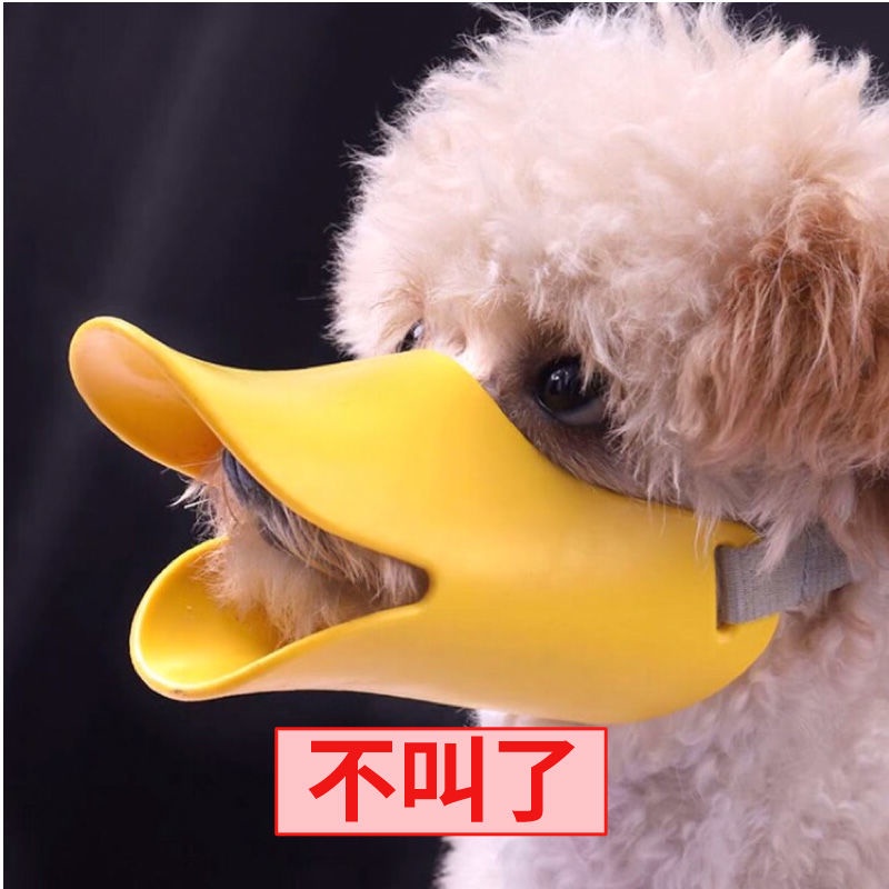 Bịt miệng cho chó tránh cắn và sủa vật nuôi Mặt nạ Bark Stopper Chú chó nhỏ Teddy Bichon Golden Retriever Duck Mouth Bìa