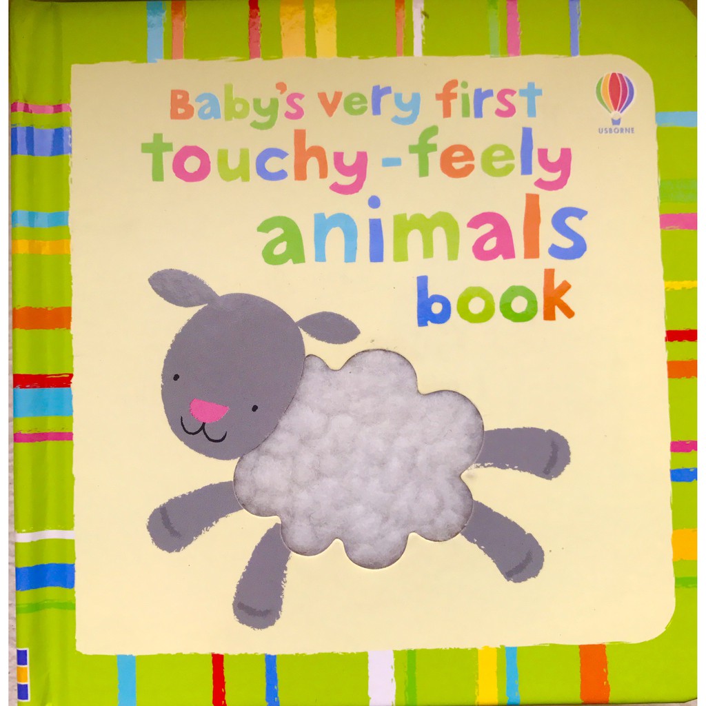 Sách Usborne tương tác sờ chạm - BVF Touchy - Feely Animals book