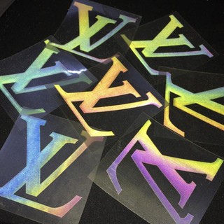Sticker logo lv decal phản quang 7 màu là, ủi, ép nhiệt lên mọi loại vải