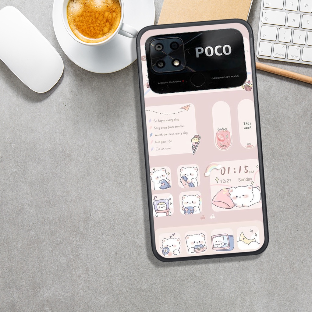 ỐNG LƯNG XIAOMI POCO C40, IN HÌNH. GẤU SIÊU ĐÁNG YÊU.