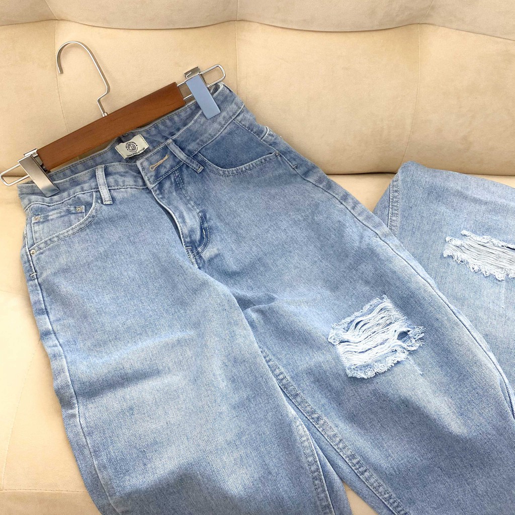 Quần jean baggy nữ ulzzang trơn túi bên thời trang FMstyle Saigon 21QJB02AS0103 | BigBuy360 - bigbuy360.vn