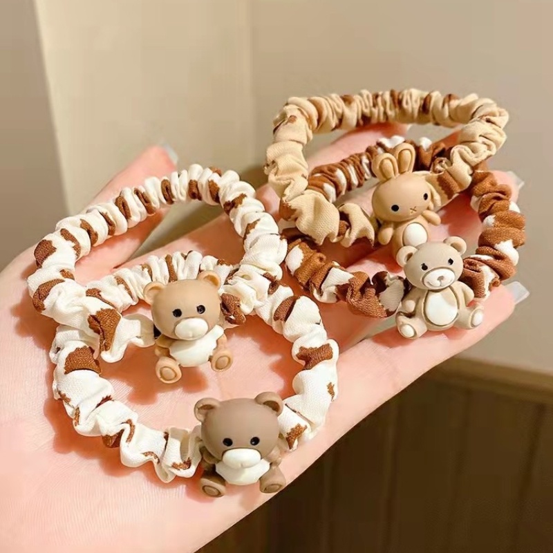 Dây Cột Tóc Co Giãn Tốt Hình Gấu / Thỏ Dễ Thương Thời Trang 2022 Cho Nữ