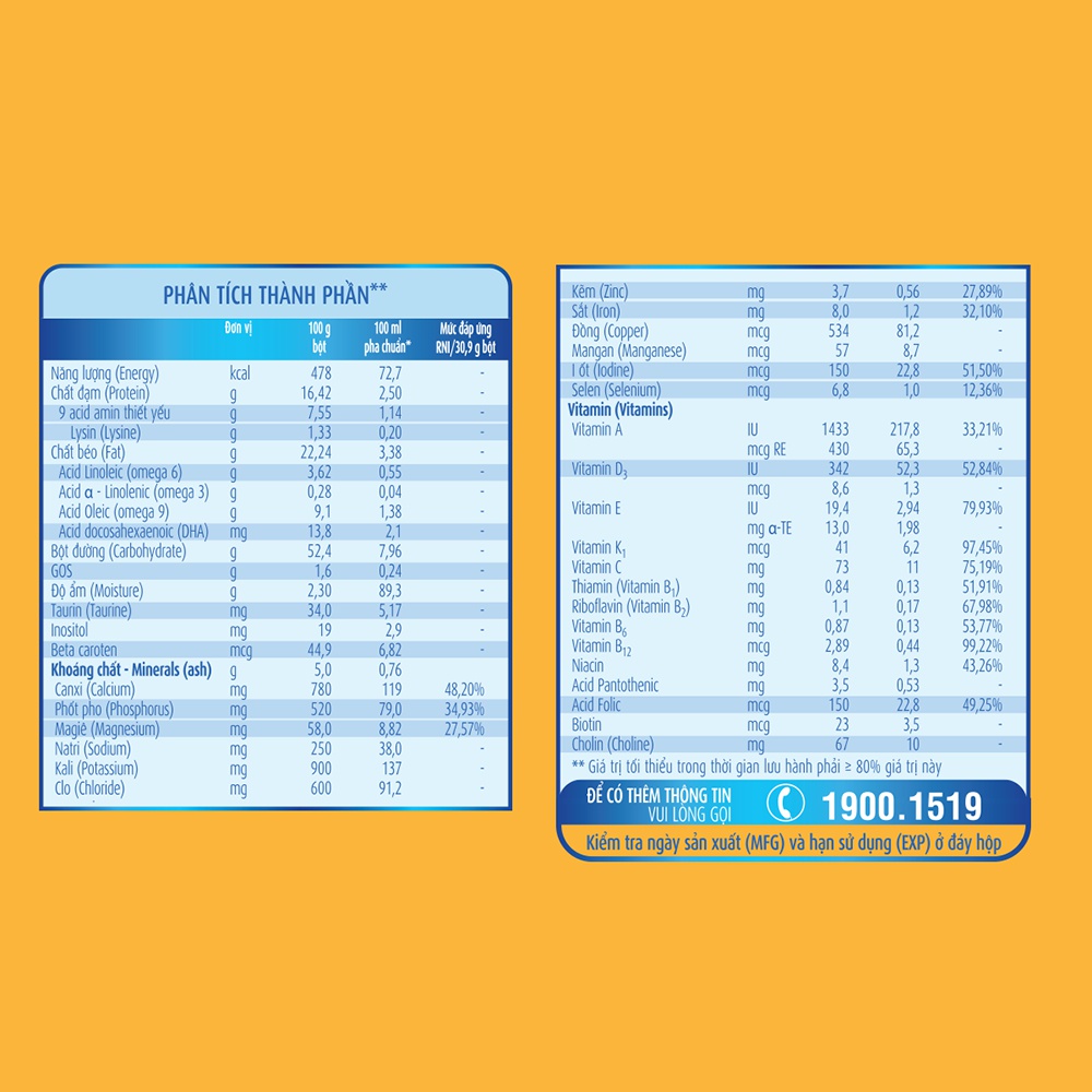 Sữa Bột Abbott Grow 3 lon 900g