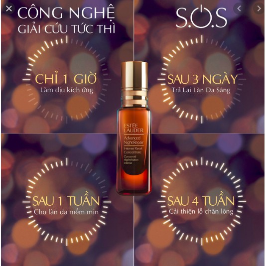 Serum Estee Lauder ANR Intense Reset Concentrate 20ml phiên bản nâng cấp mạnh mẽ chống lão hoá, detox da, siêu cấp nước