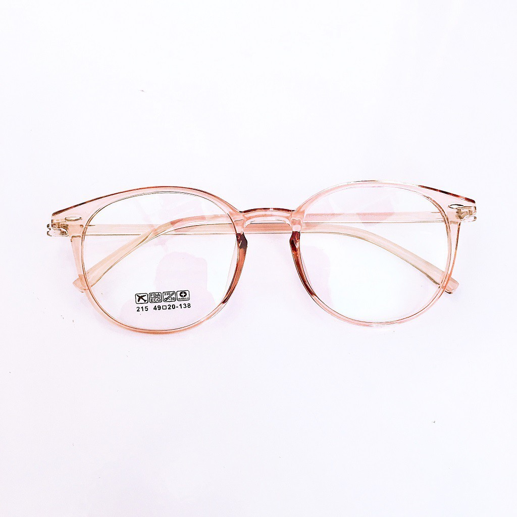 [CỰC SÔC] Kính cận tròn 215 nhận cắt mắt cận viễn loạn mã 30 ( tặng kèm hộp đựng kính )