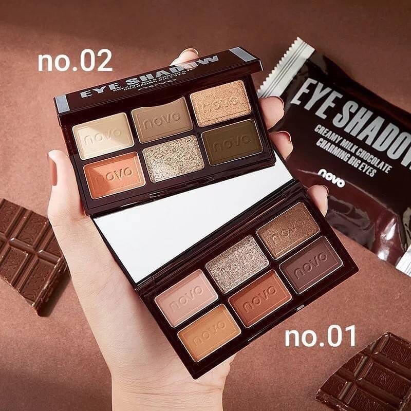 Bảng mắt 6 ô Novo Chocolate phiên bản mới